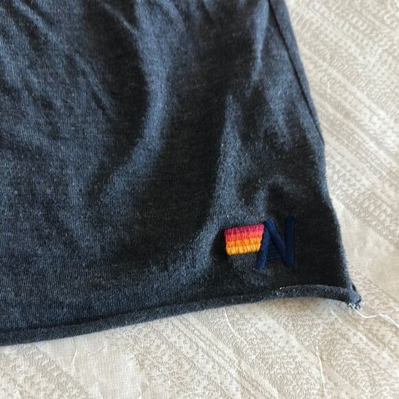 Aviator Nation Charcoal Grey T-Shirt with Gold Lightning Bolt - Size L - Picture 2 of 6